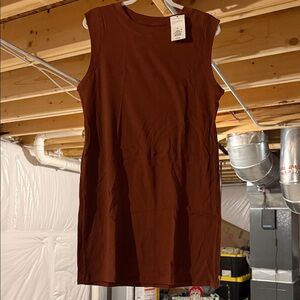 a new day Sleeveless Brown Dress